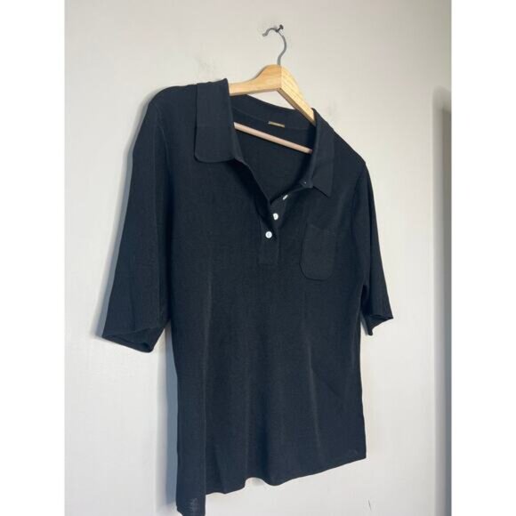 NEW Alexis Paulo Button Collared Pouch Pocket Sheer Half Sleeve Top Size: XL - Picture 3 of 7